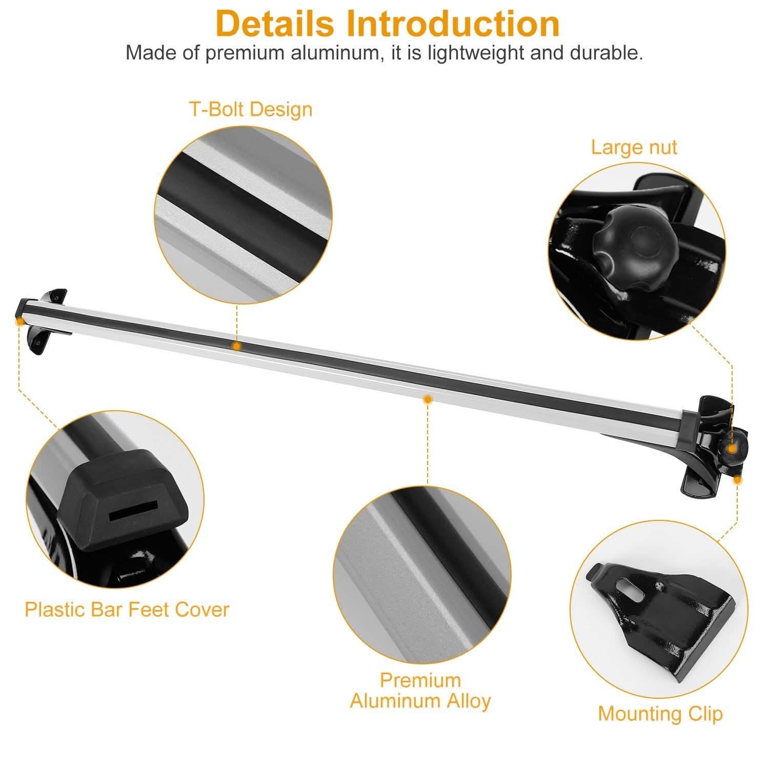 47.24-Inch Universal Top Roof Rack Cross Bar