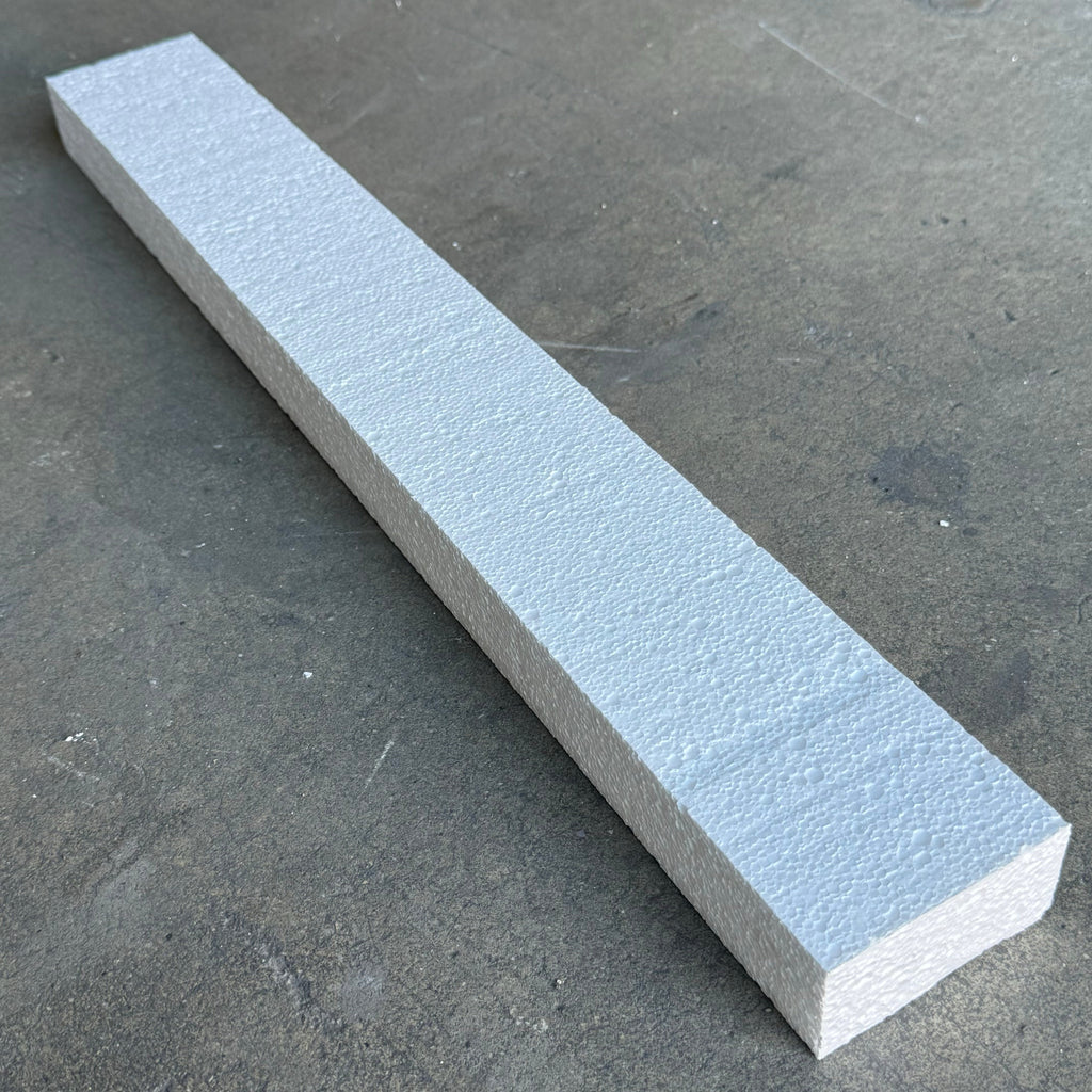 NUCOR 168PK Rectangular Styrofoam 23”Lx3”Wx1-1/2”T White
