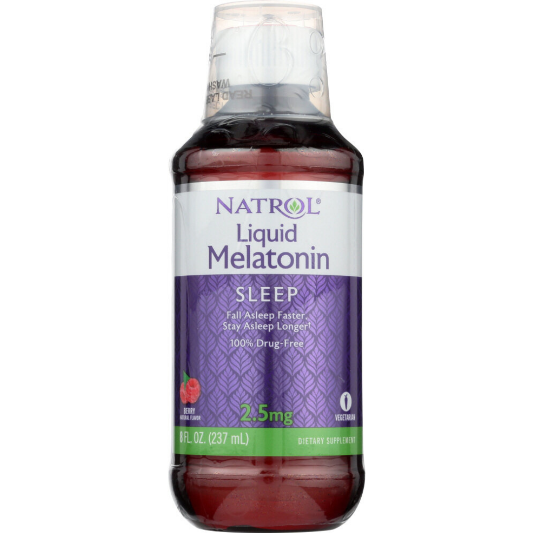 Natrol Liquid Melatonin Sleep Support 2.5mg Berry Flavor (8 fl oz)