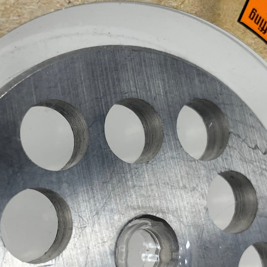 LEM Grinder Stuffing Plate 10mm #8 3/8" Stainless Steel 2-3/8" Diameter