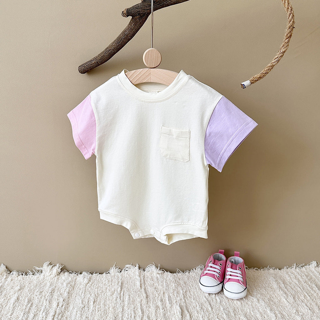 Baby's Comfortable Crew Neck Casual Triangle Jumpsuit