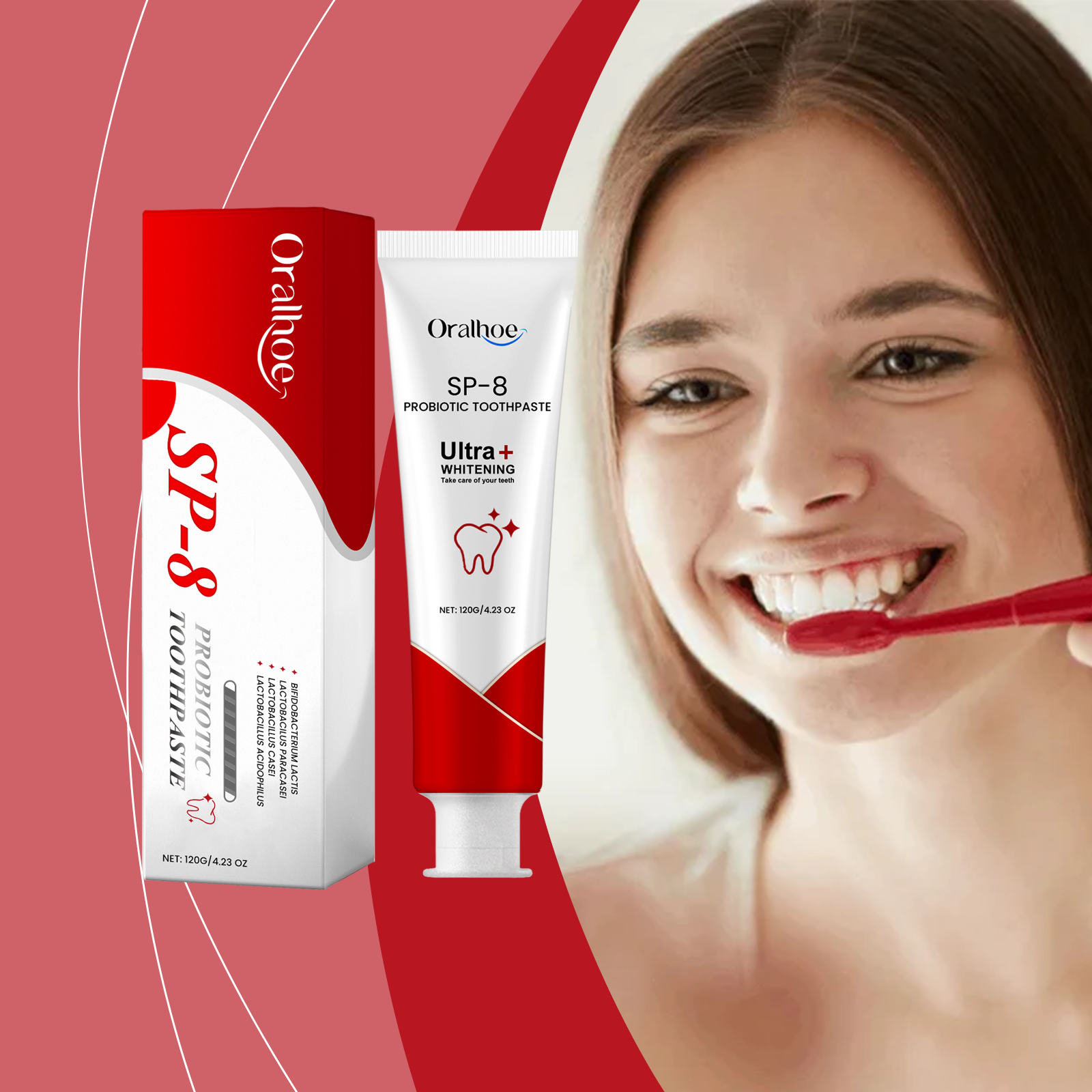 Oralhoe Probiotics Brightening Mint Toothpaste Fresh Breath Clean Beautiful Teeth Care For Teeth Oral Care
