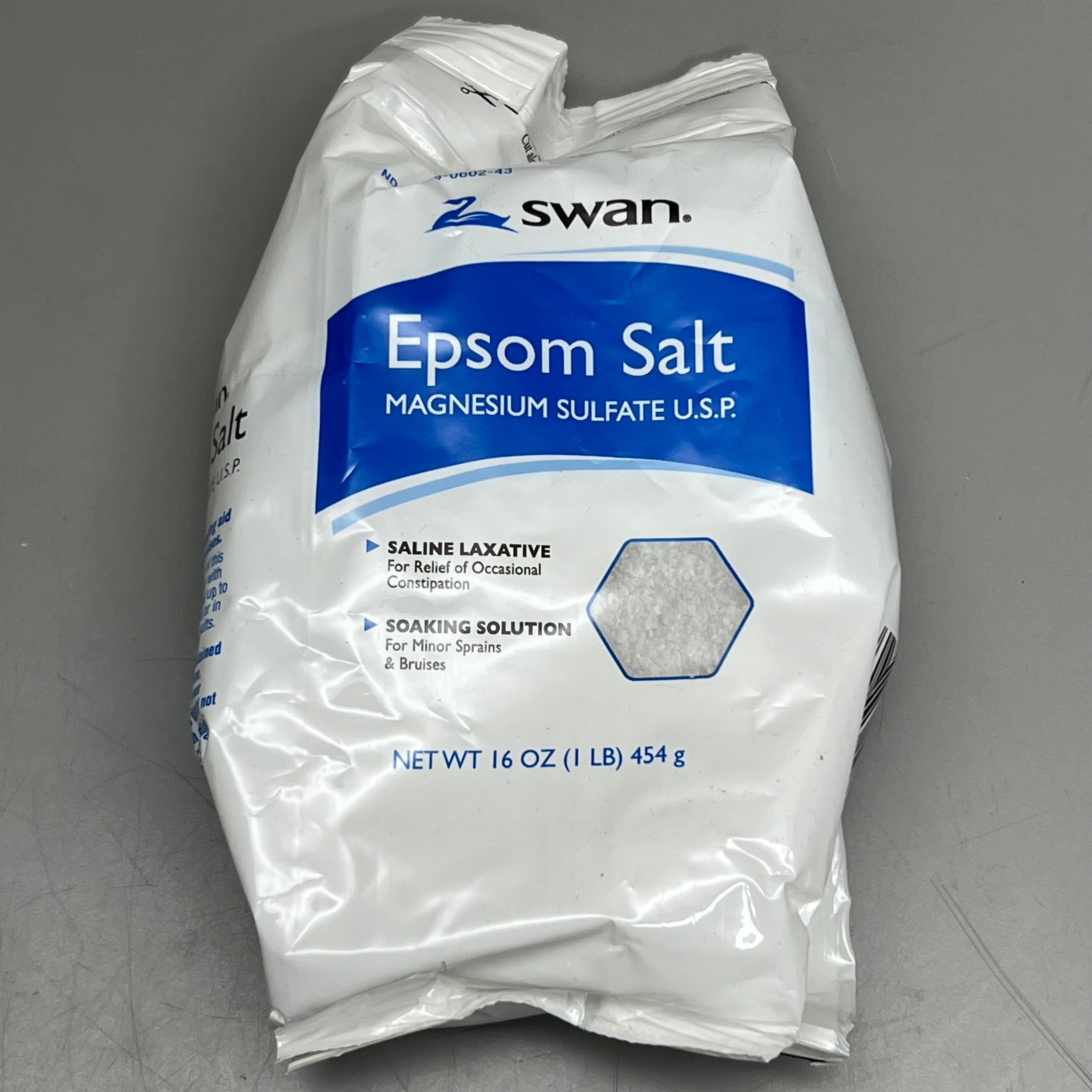 SWAN Epsom Salt Magnesium Sulfate U.S.P 16 oz Each BB 07/27