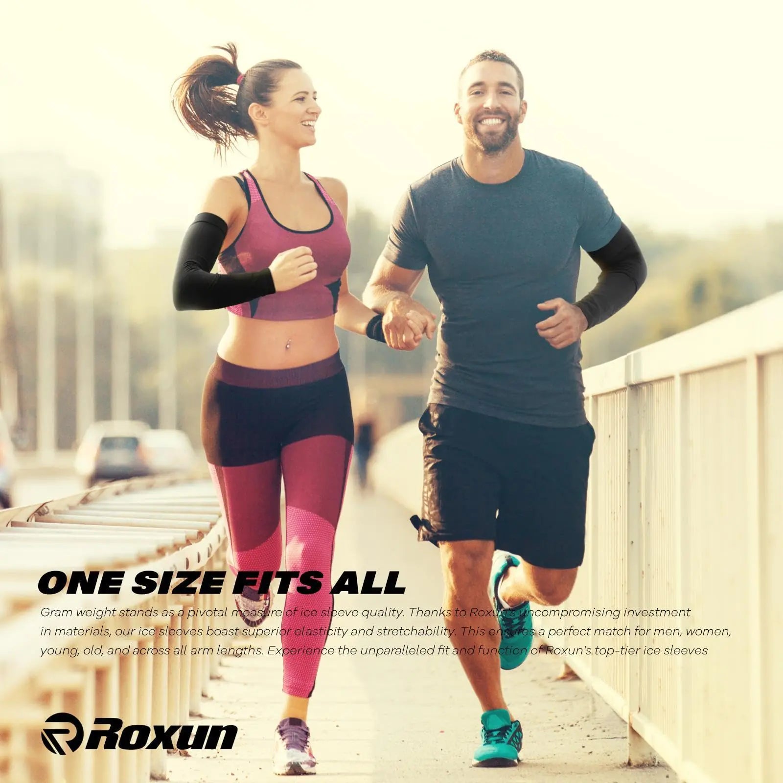 Arm Sleeves, Cooling UV Sun Protection Sports Compression for Men/Women 4 Pairs