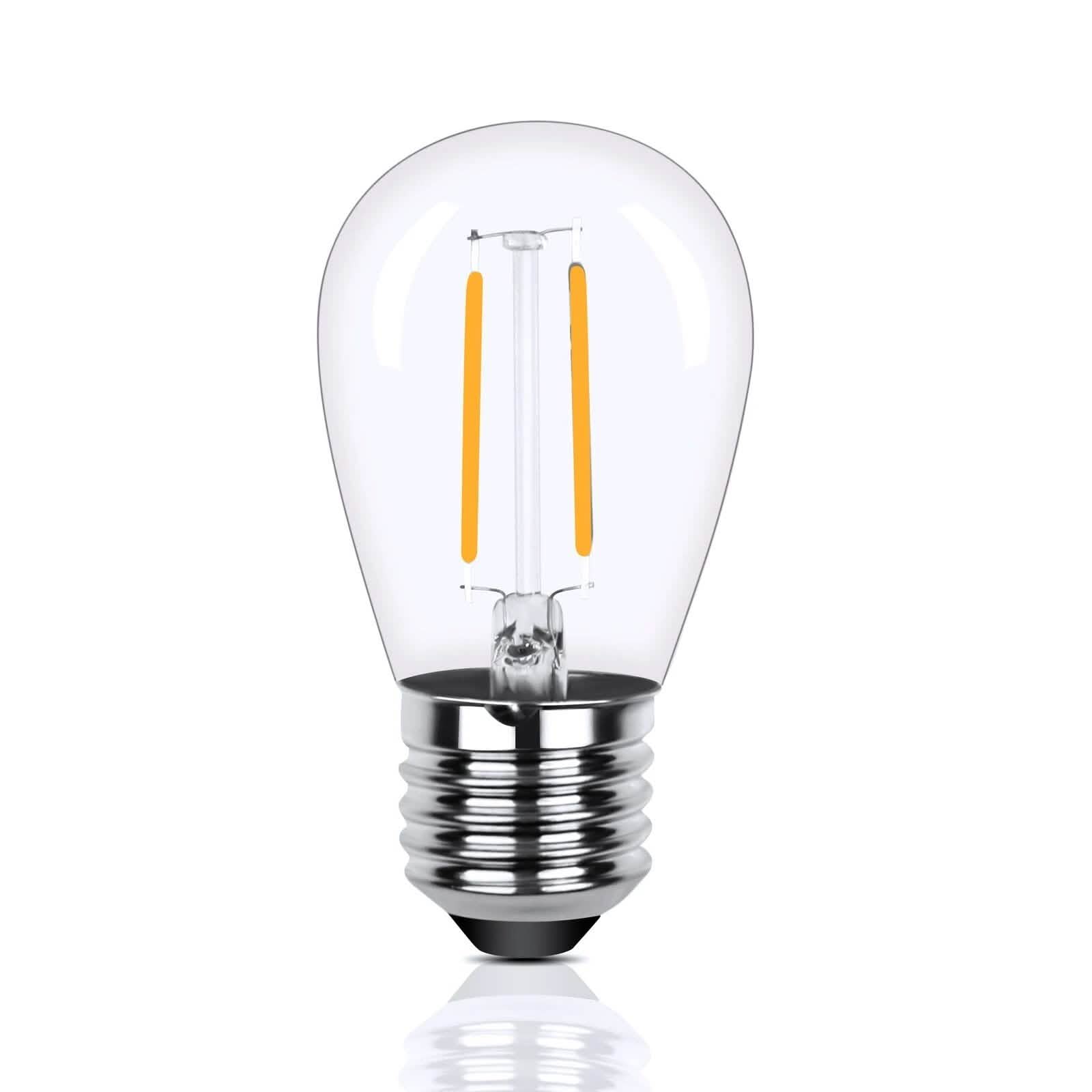 48 Ft. LED String Lights Outdoor Commercial Grade Waterproof Bulbs