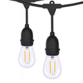48 Ft. LED String Lights Outdoor Commercial Grade Waterproof Bulbs