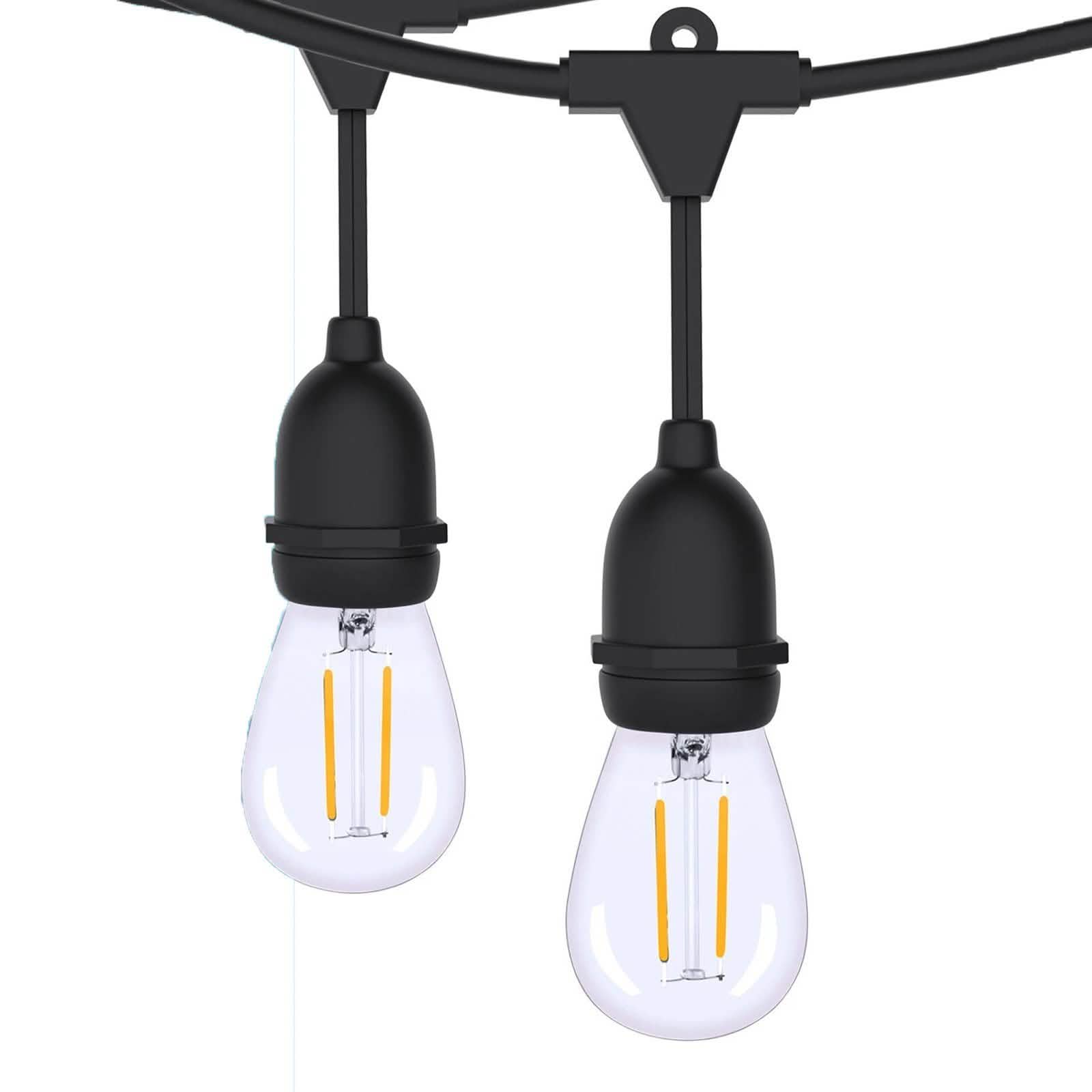 48 Ft. LED String Lights Outdoor Commercial Grade Waterproof Bulbs