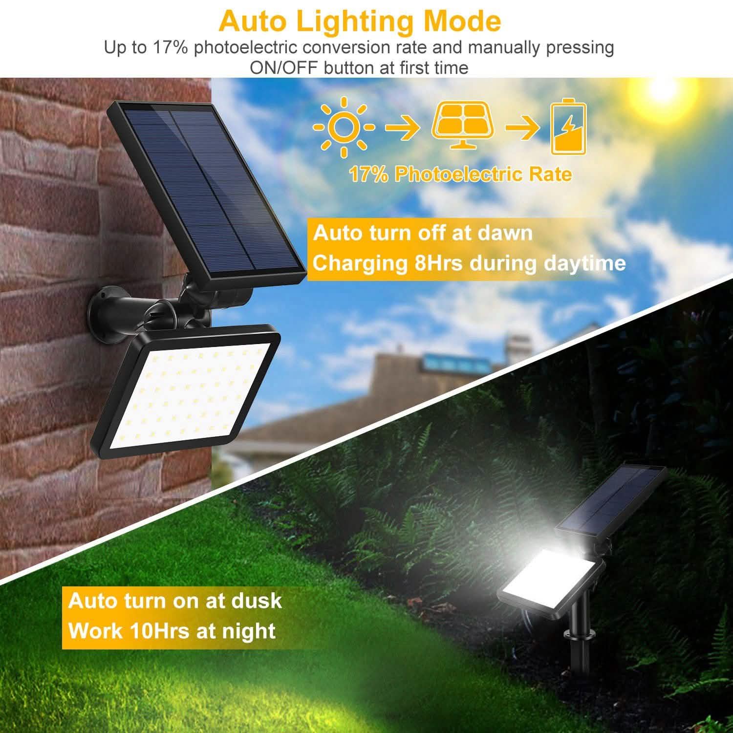 48 LED Solar Spotlight Outdoor