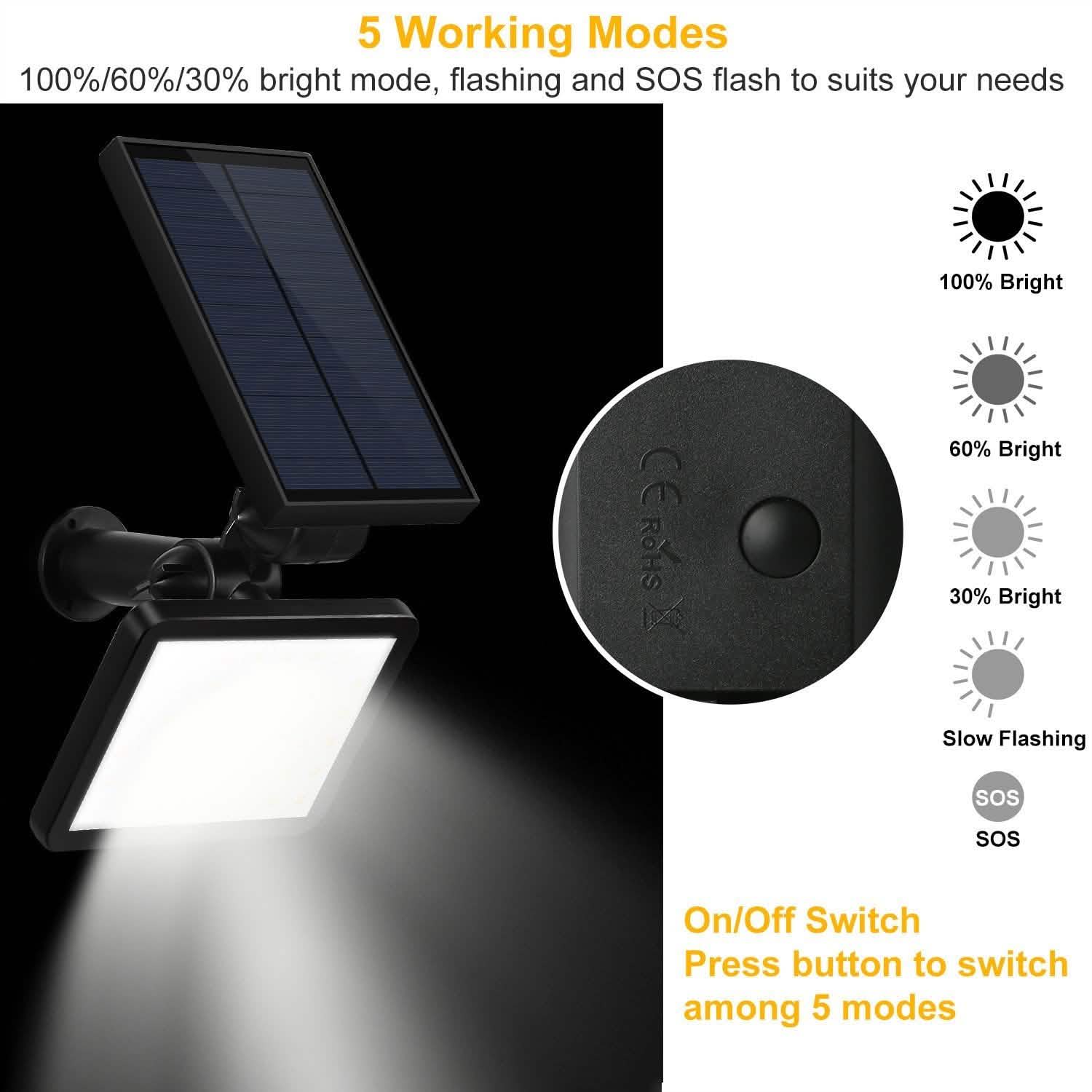 48 LED Solar Spotlight Outdoor