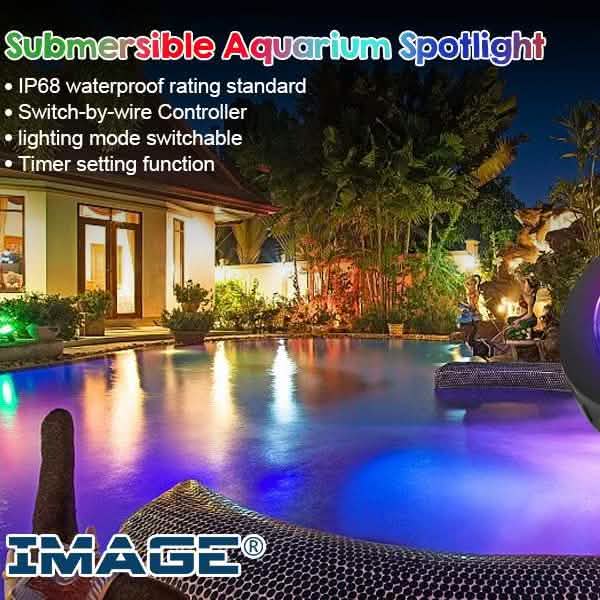 48 LED Waterproof Underwater Spotlight Lights Submersible Lamp