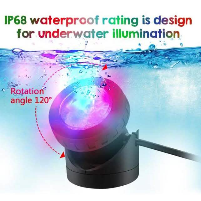 48 LED Waterproof Underwater Spotlight Lights Submersible Lamp