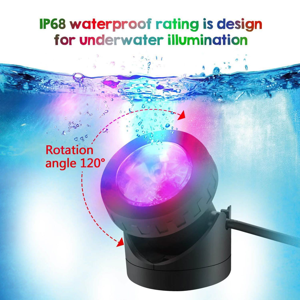 48 LED Waterproof Underwater Spotlight Lights Submersible Lamp