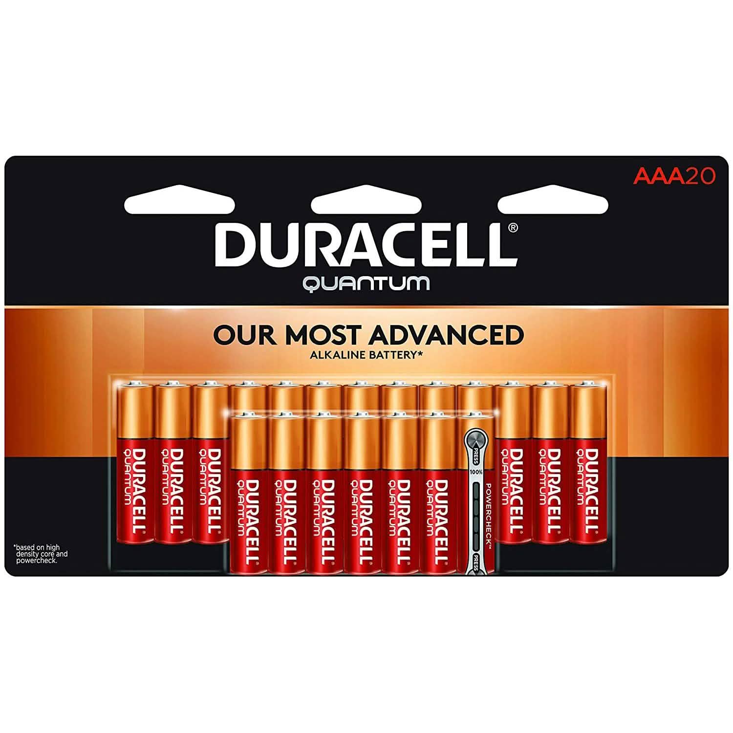 48-Pack: Duracell - Quantum AAA Alkaline Batteries