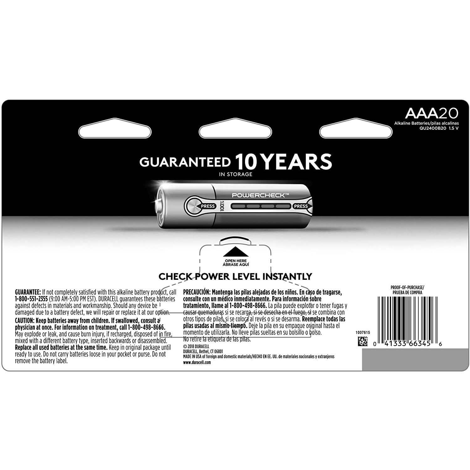 48-Pack: Duracell - Quantum AAA Alkaline Batteries