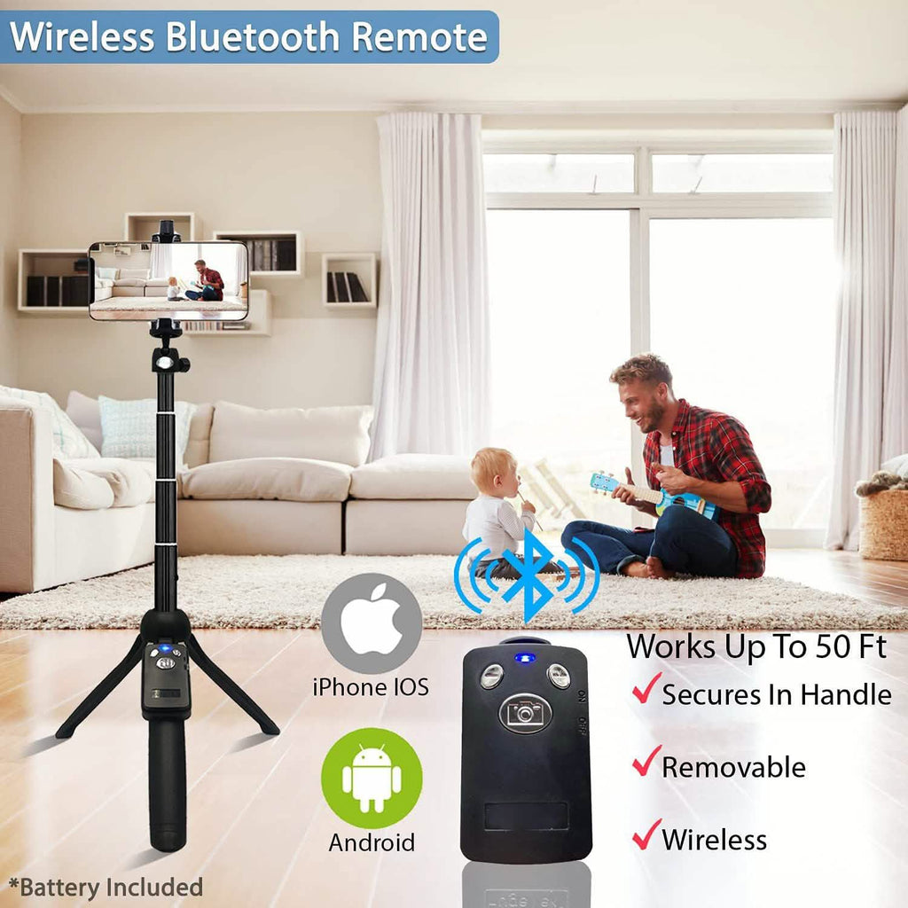 48" Portable Selfie Stick and Tripod
