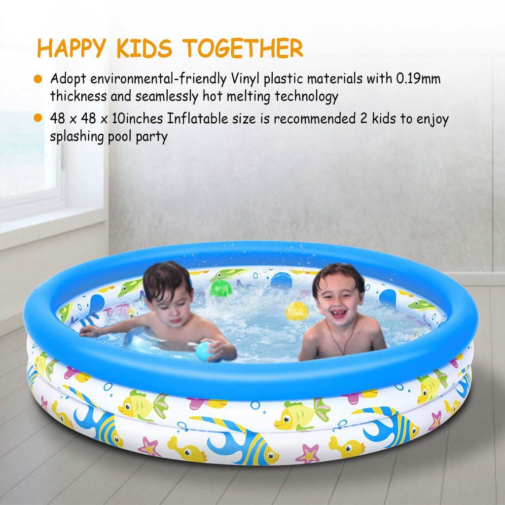 48 x 10 Inflatable Swimming Pool with 3 Velvets Water Drain Plug
