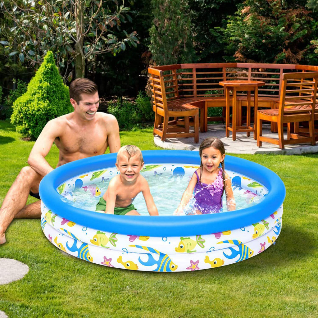 48 x 10 Inflatable Swimming Pool with 3 Velvets Water Drain Plug