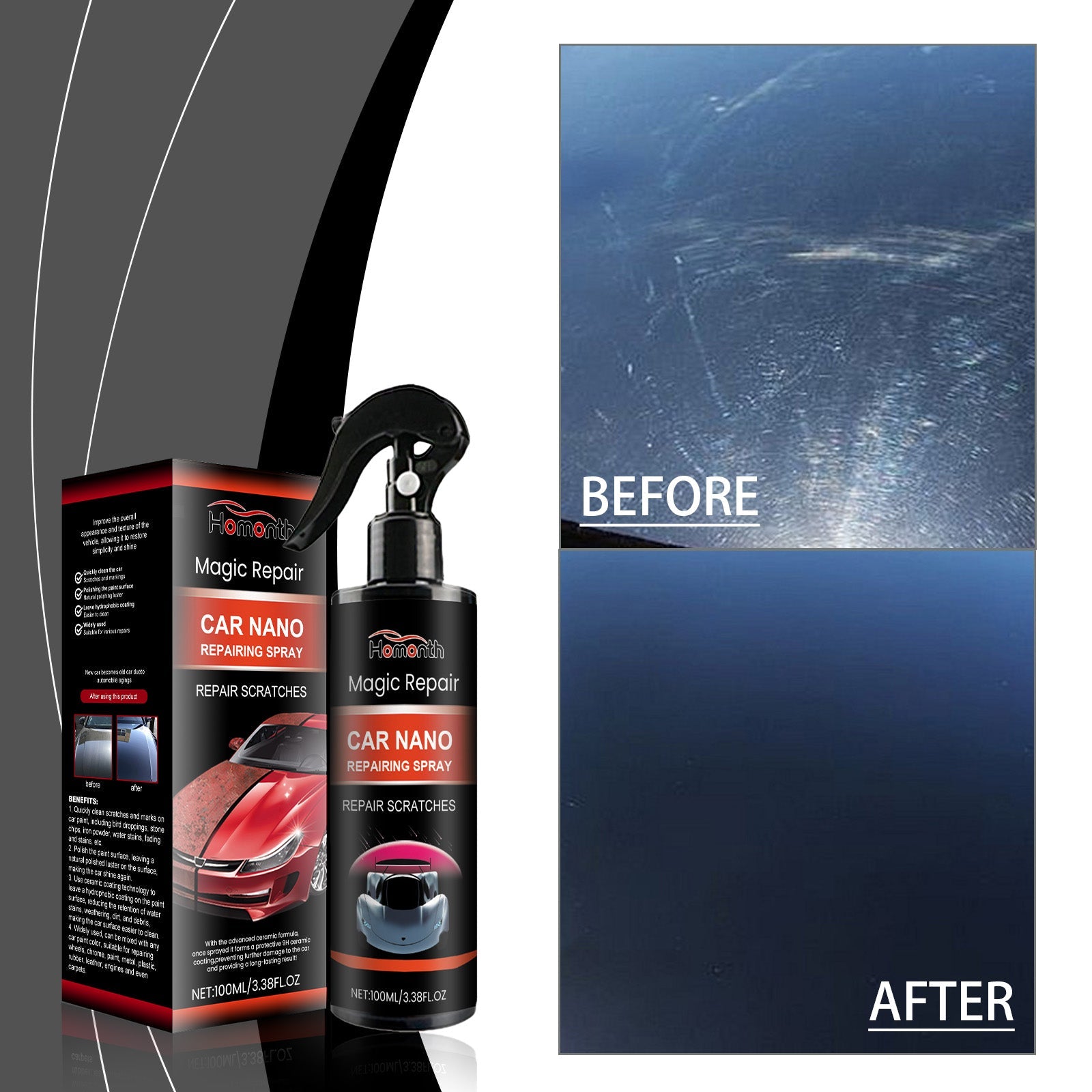Automotive Coating Agent, Varnish Waxing Antifouling Brightening Automotive Paint Coating Crystal Plating Agent For The Whole Vehicle
