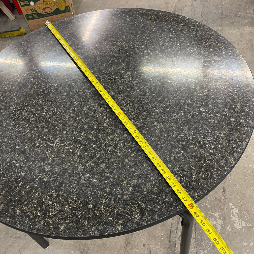 VIRCO 6000 Series 48” Round Folding Table w/ Textured Top Grey/Black X-6248RAEX