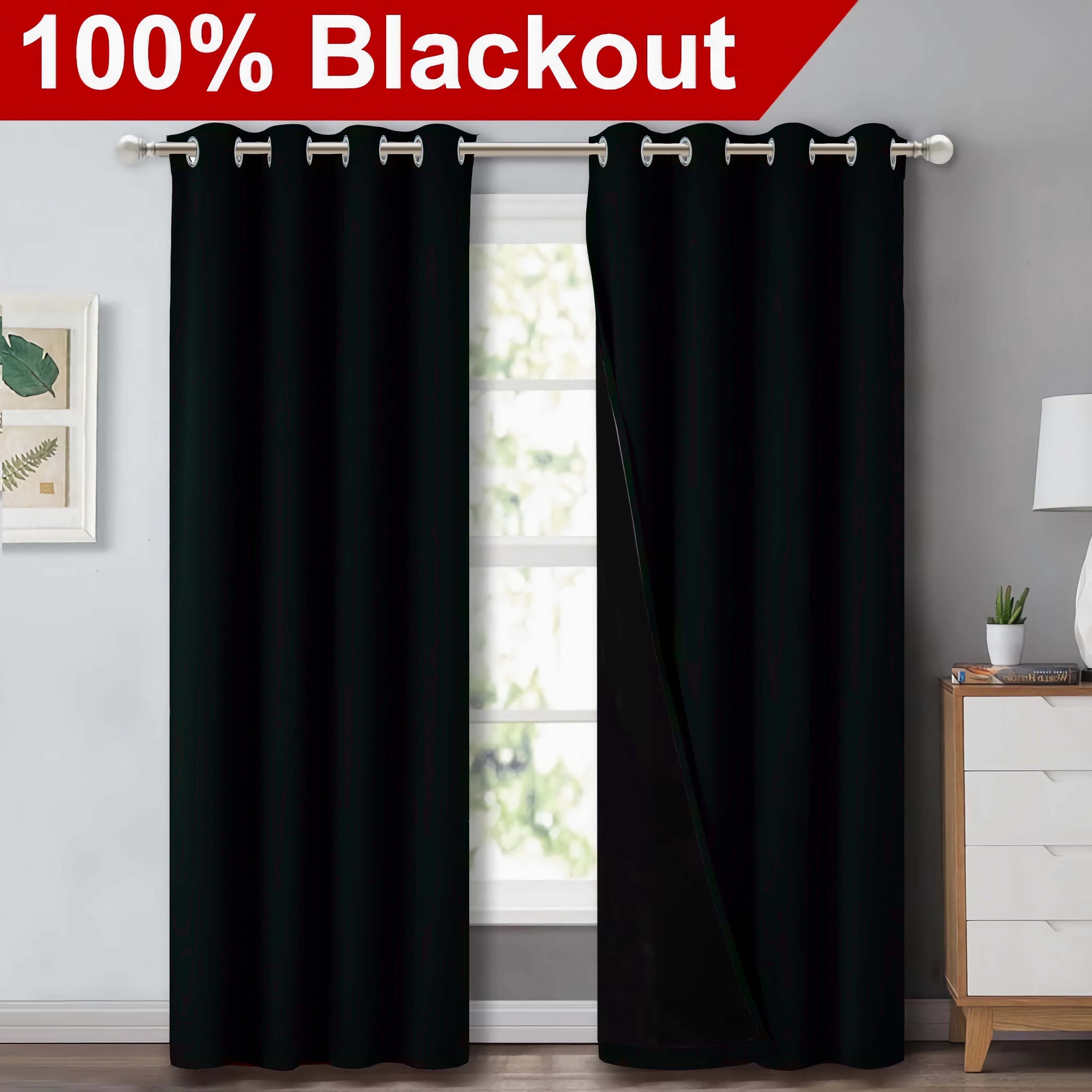 1pc Classic Blackout Curtains with Grommet Thermal Insulated Living Room Bedroom Kitchen Bathroom