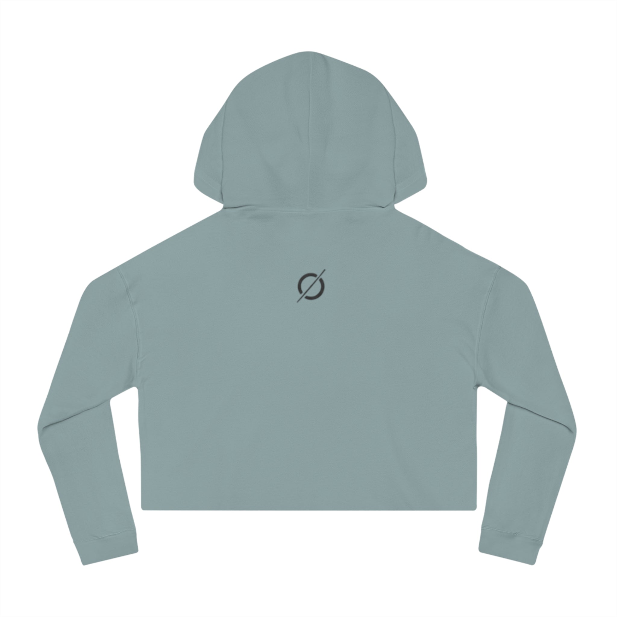Cropped Hoodie Sweatshirt for Women with Cropped Design and Ribbed Cuffs