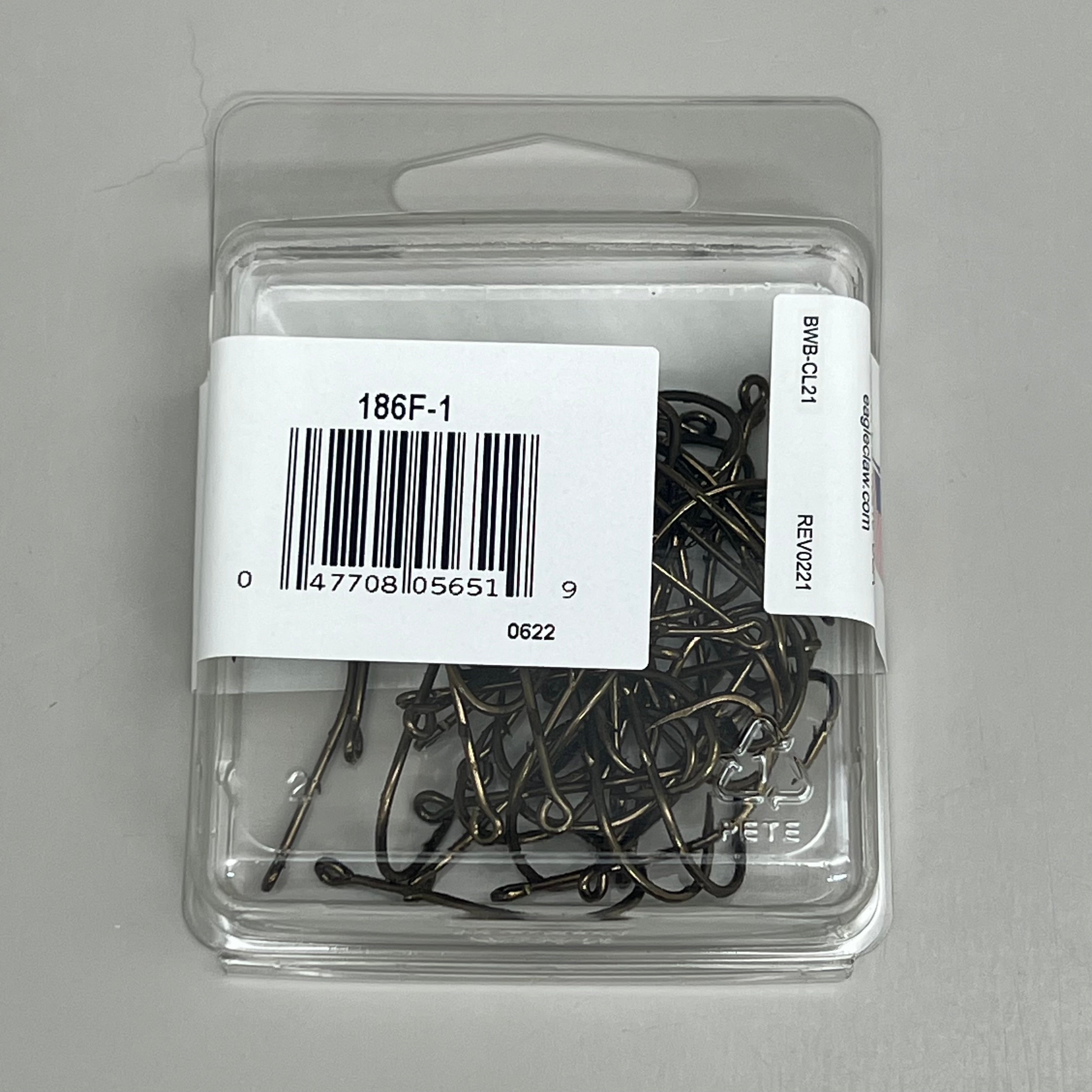 EAGLE CLAW Ultra Sharp Bait Holder for Worms & Chunk Bait Bronze #1 50pc 186F-1