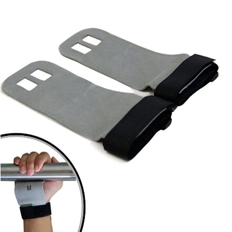 1 Pair S M L Hand Grip Synthetic Leather Crossfit Gymnastics Guard Palm Protectors Glove Pull Up Bar Weight Lifting Glove