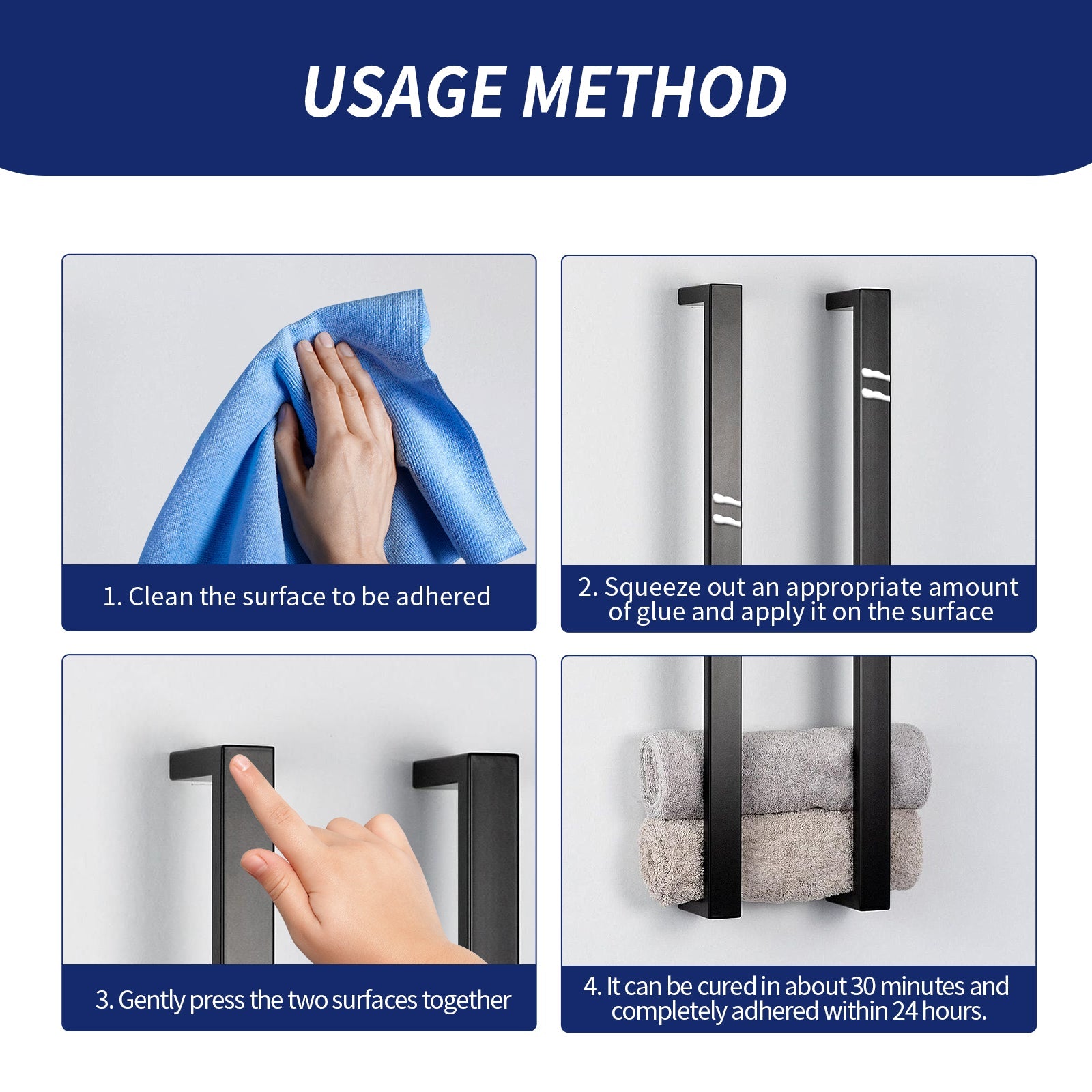 Nail-free Adhesive, Household Hardware Auxiliary Adhesive Glass Shelving Adhesive Hole Free Nail-free Adhesive