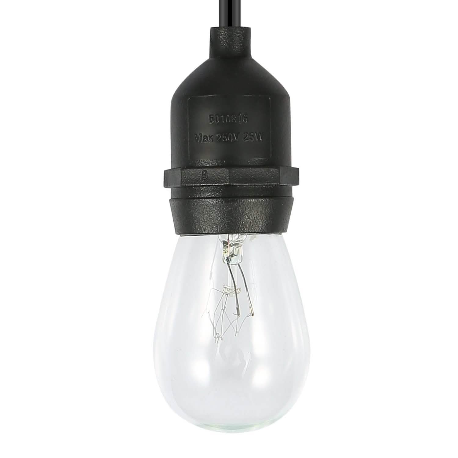 48ft Outdoor String Light Waterproof Patio String Lights Bulbs