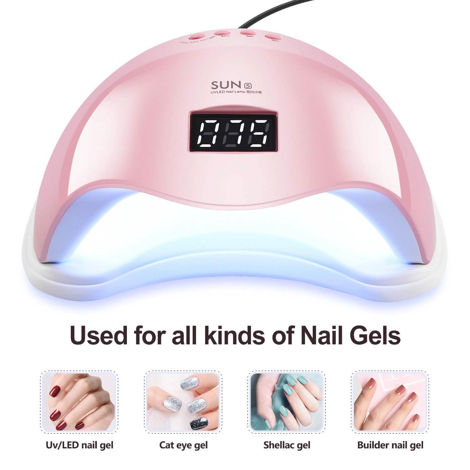 48W UV LED Gel Nail Lamp with 4 Timer
