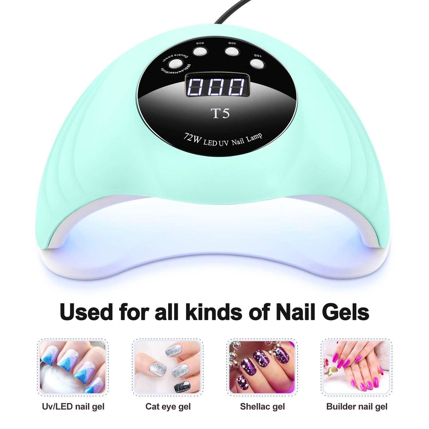 48W UV LED Gel Nail Lamp with 4 Timer