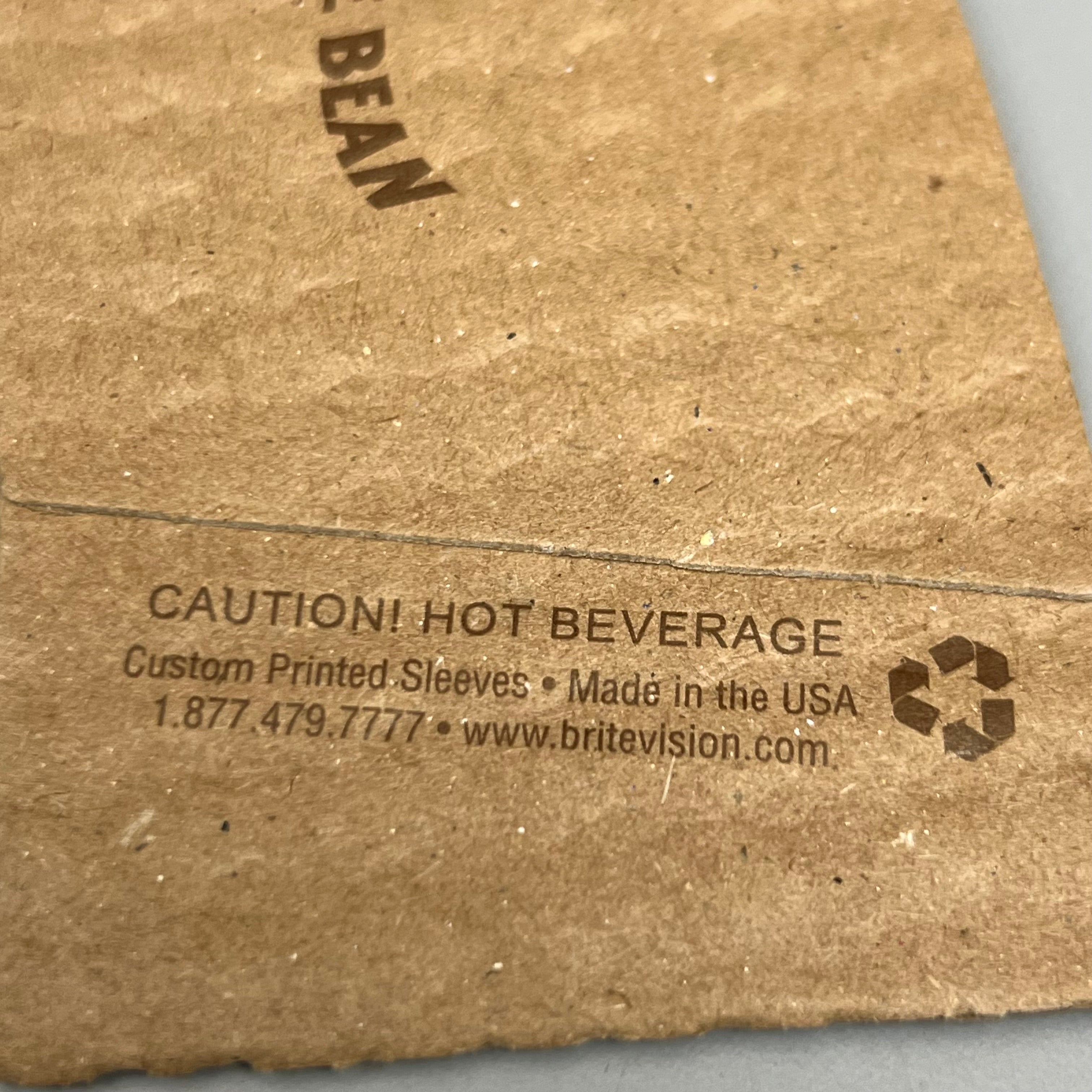 LIVIN THE BEAN (1,200 PACK) Cardboard Cup Sleeves 4.5"x2.5" Brown Fits Standard Cup Size