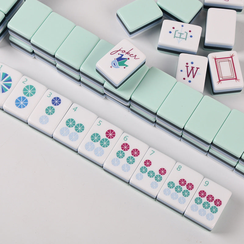 Acrylic Hand-rubbed American Mahjong Four-layer Color-matched Small American-style Tiles