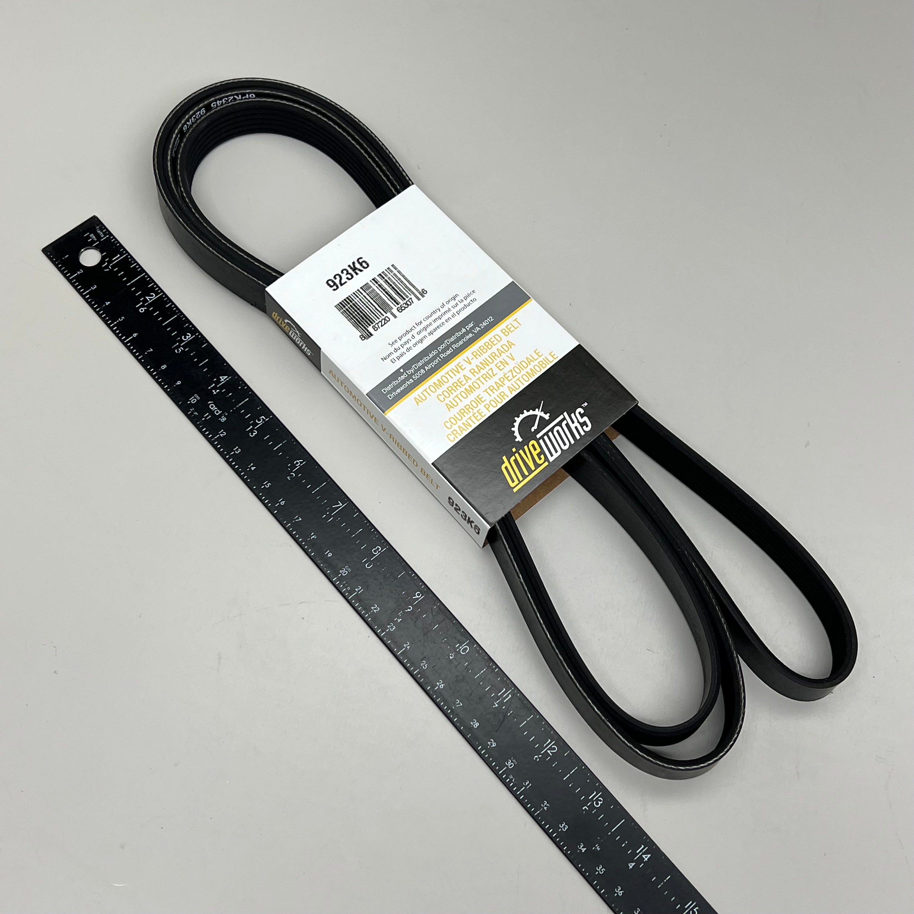DAYCO Drive Works Flexible Ribbed Serpentine Micro Belt K-Section 923K6