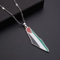 Titanium steel stainless steel drip glue Middle East Palestine map pendant necklace