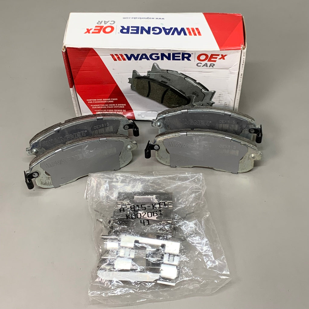 WAGNER OEx Premium Ceramic Disc Brake Pad Set 5 1/2" x 2" Grey OEX815