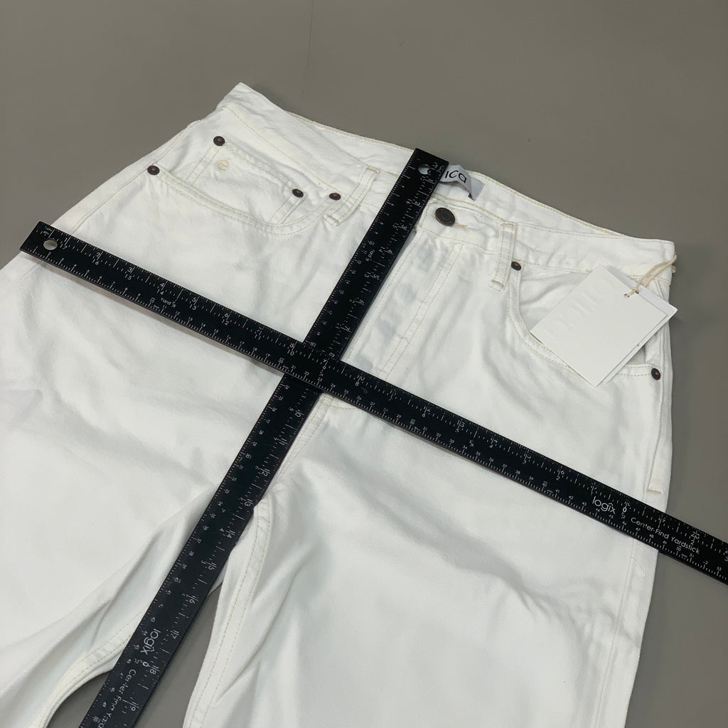 ETICA Tyler High Waist Straight Leg Ankle jeans Vintage White Size 27 EW180114A