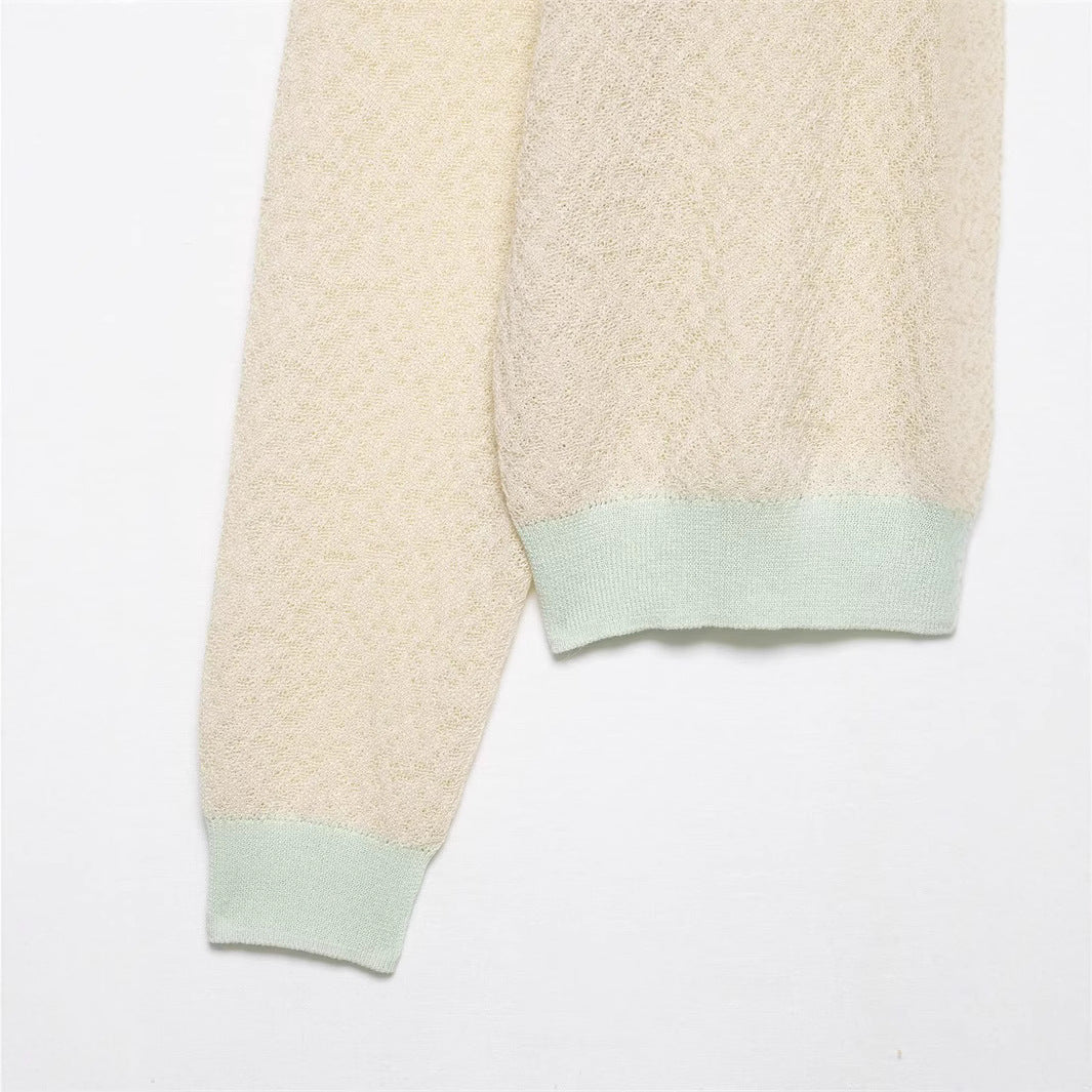 Spring New Style Round Neck Solid Color Loose Pullover Unique Charm Knitwear