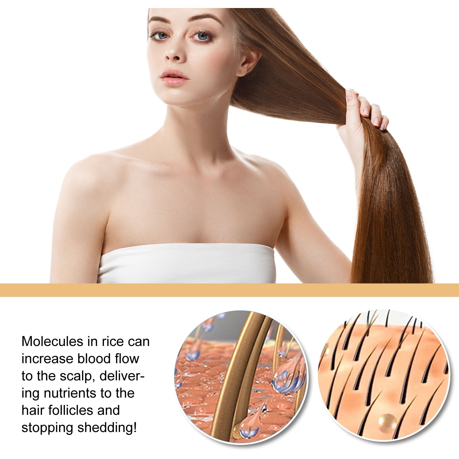 Rice Anti-Slip Shampoo Soap, Moisturizes Scalp Cleans Hair Repairs Damaged Hair And Strengthens Hair Shampoo Soap