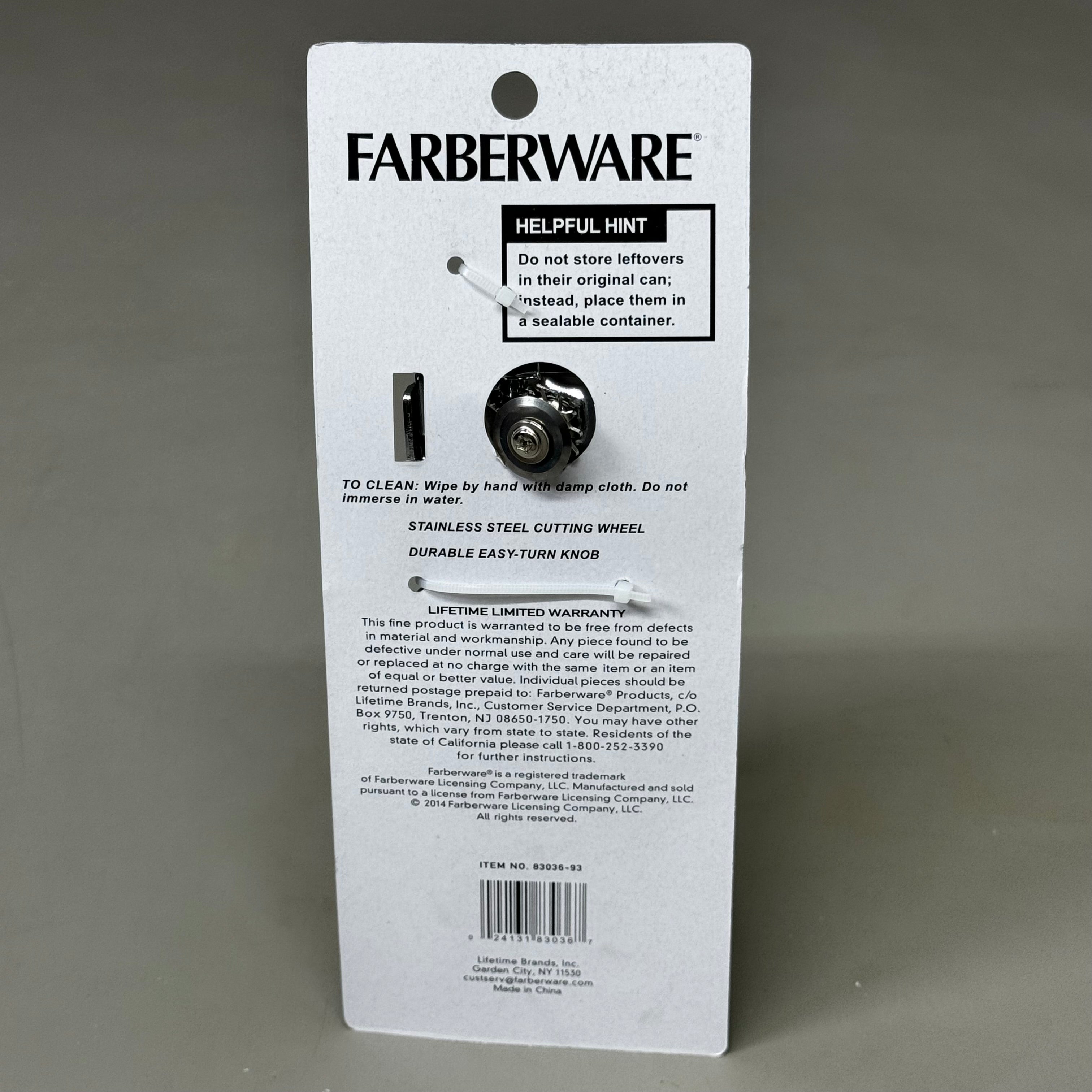 FARBERWARE Professional Can Opener w/Built in Bottle Opener 83036-93