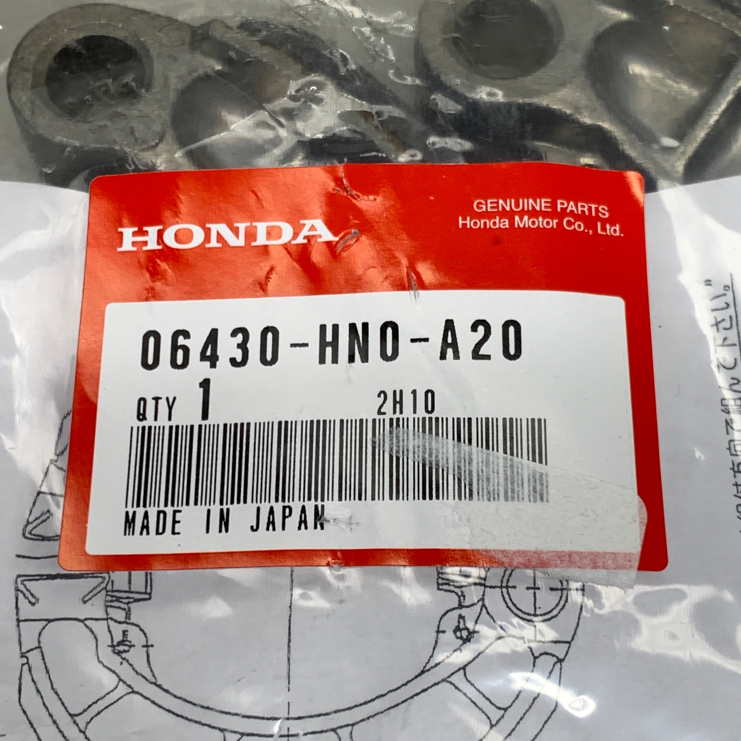 HONDA RR. Brake Shoe Set 06430-HN0-A20