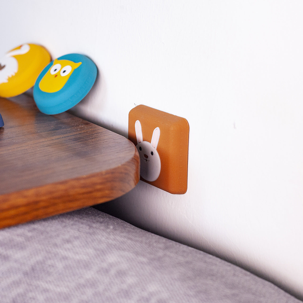 Original Cartoon Silicon Door Bumper Pad Thickened Wall Door Handle Protection Pad Table Corner Door Rear Buffer Mute Shockproof