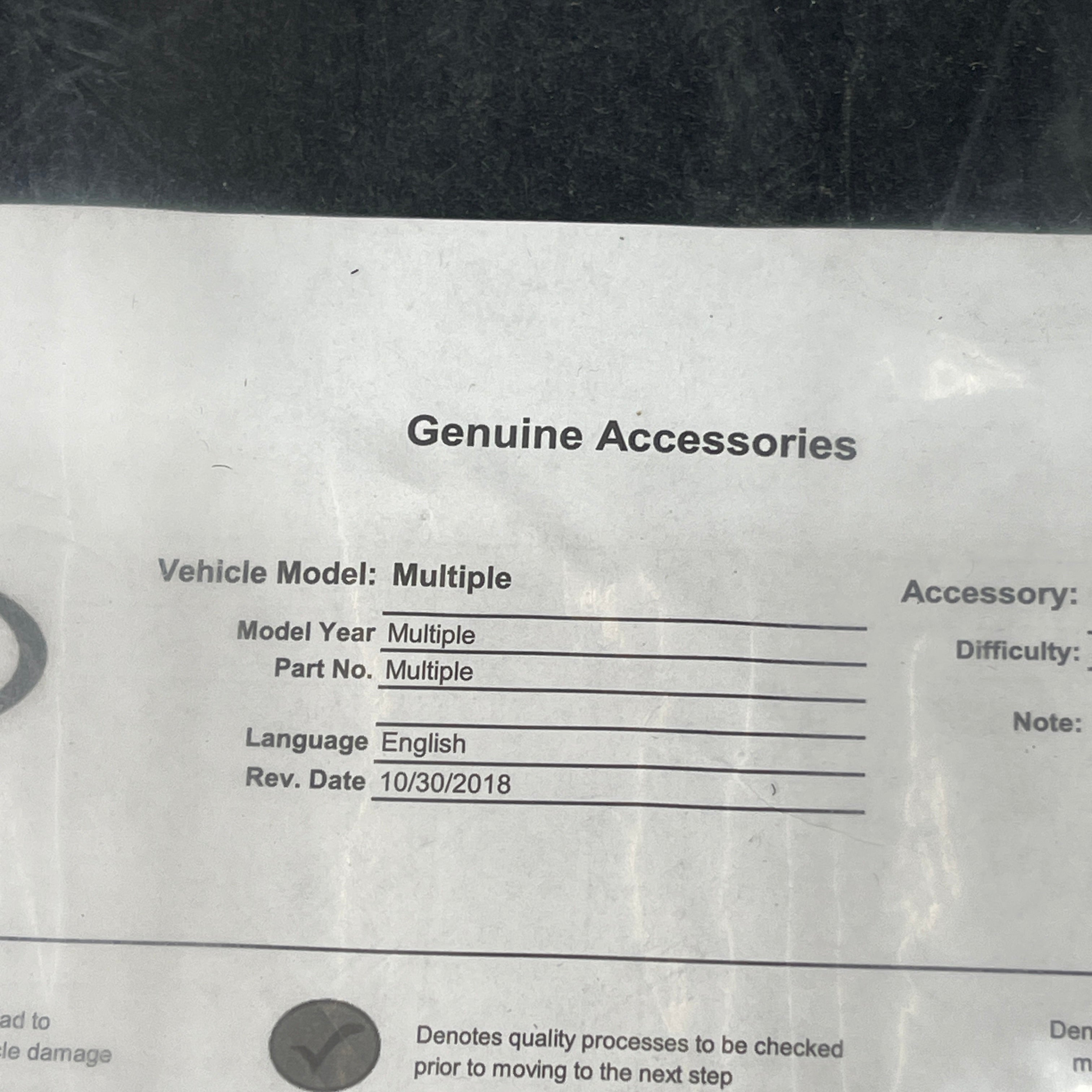 KIA Niro Cargo Mat Carpeted Cargo Liner G5. 12AC2. 0 FH G5F12-AC200