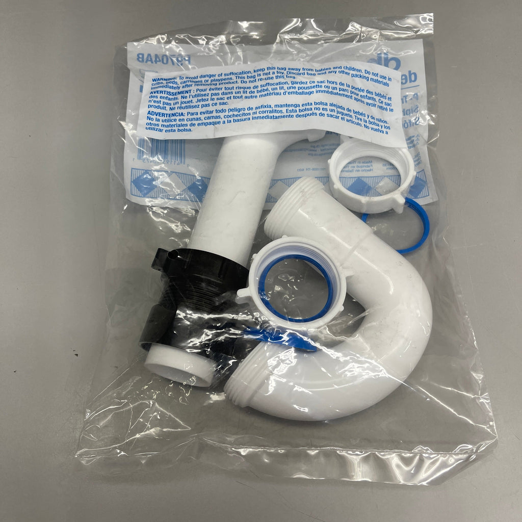 DB DEARBORN 1-1/2” P-Trap w/ Threaded ABS Adapter White P9704AB