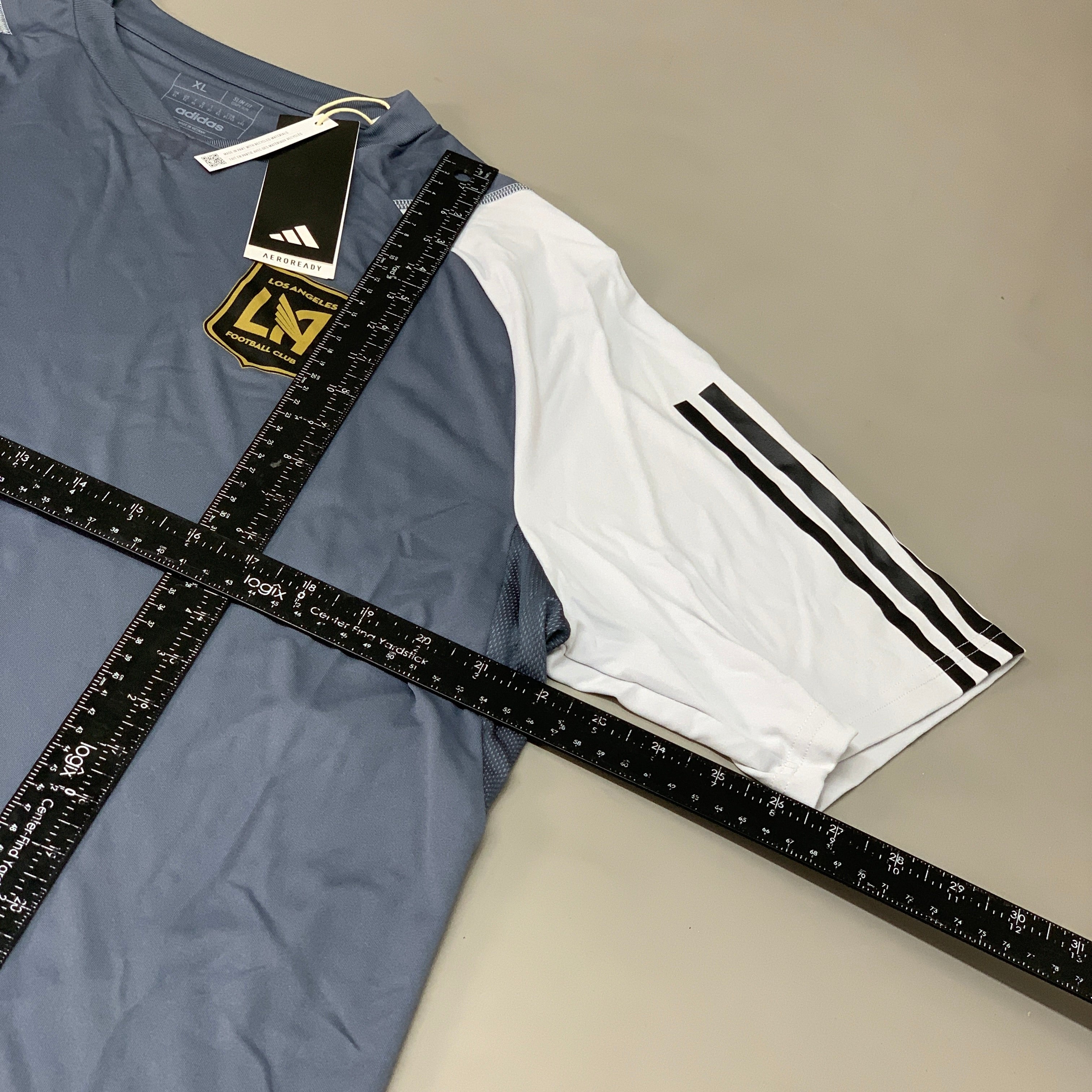 ADIDAS LosAngeles Football Club Training Jersey Short Sleeve Grey XL 118436210