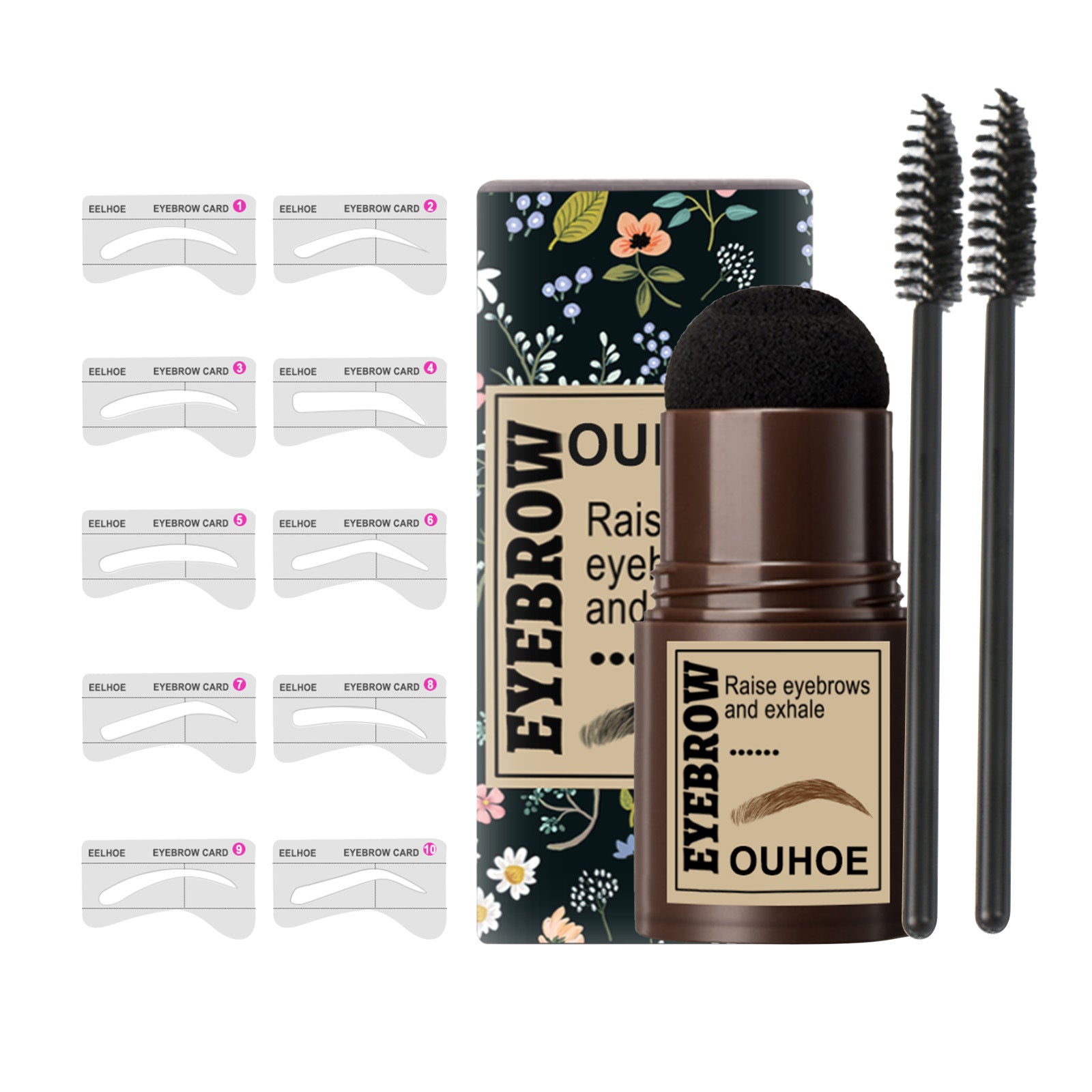 Eyebrow Stamp, Thrushy Brow Print Lazy Waterproof Sweatproof Makeup And Hairline Shade Powder