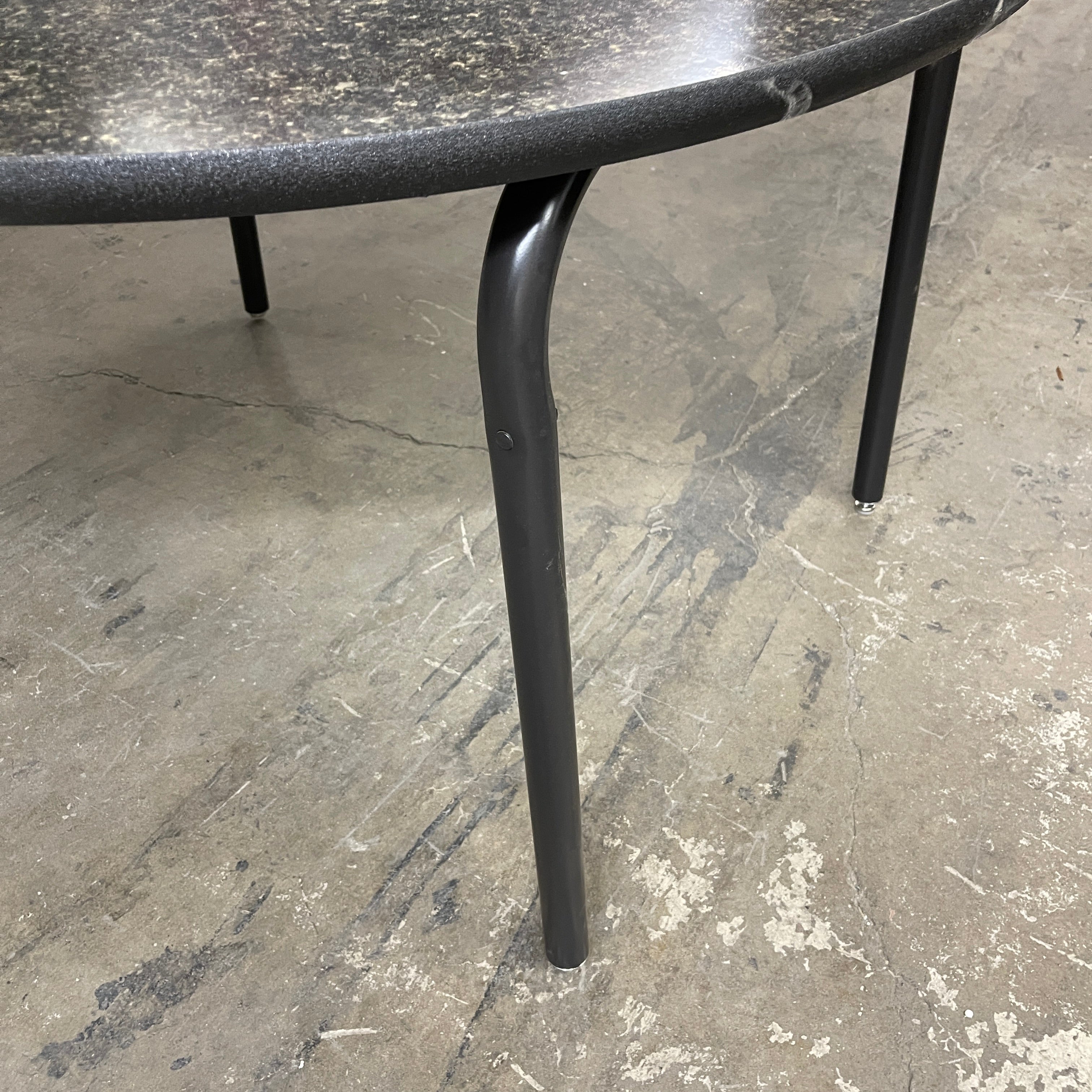 VIRCO 6000 Series 48” Round Folding Table w/ Textured Top Grey/Black X-6248RAEX