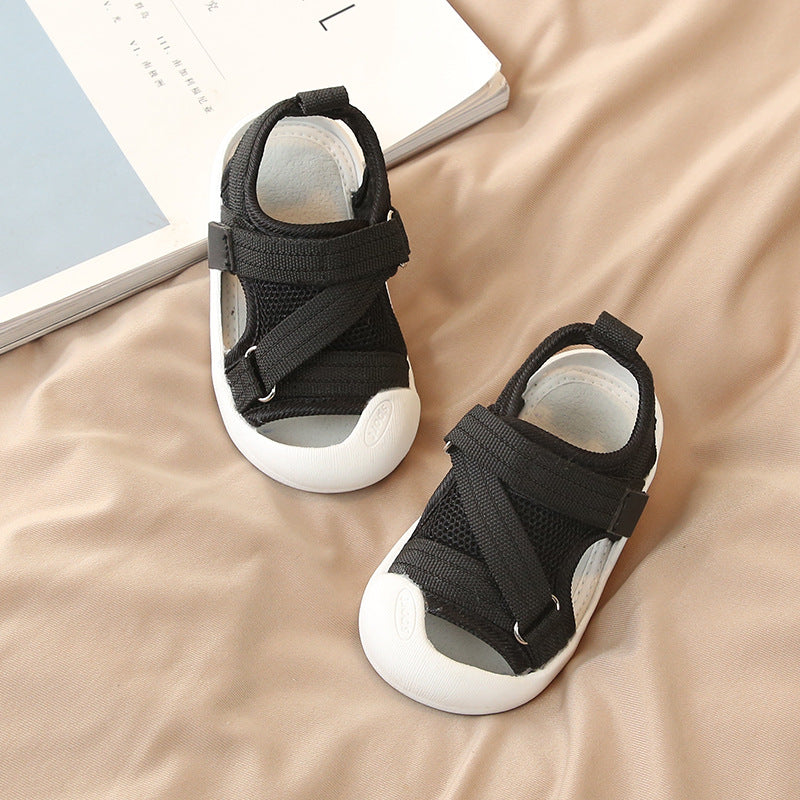 Flexible Boys Girls Breathable Mesh Shoes Slip-proof Soft Sole Shoes Baby Casual Toddler Shoes