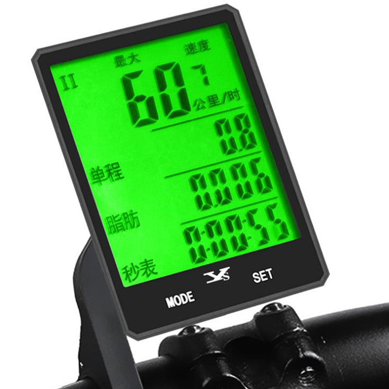 Waterproof Bicycle Computer With Backlight Wireless Wired Bicycle Computer Bike Speedometer Odometer Wireless Bike Computer Waterproof Bicycle Speedometer  Support Smart Sensor LCD Backlight Display Automatic Wake-Up