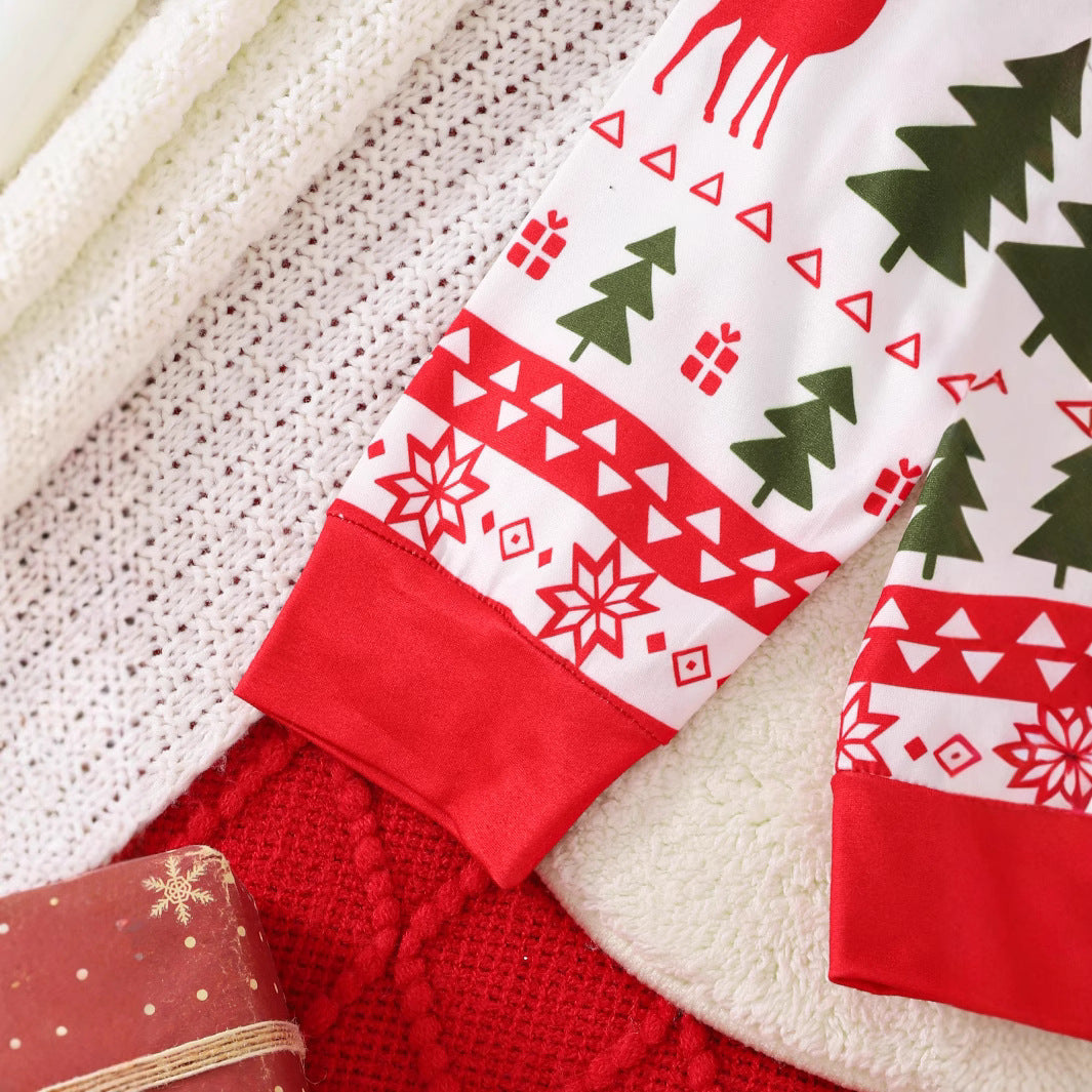Fashion Boys Teenagers Christmas Printing Suit